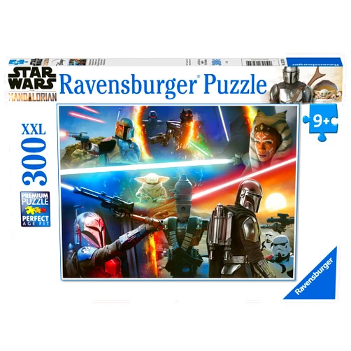 Ravensburger Mandalorian Crossfire - 300 Piece XXL Jigsaw Puzzle | Designed for Kids Ages 8-10 | Perfect Interlocking Fit | Promotes Problem Solving Skills | Durable Piece Material