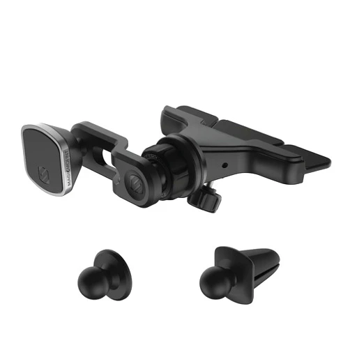 Scosche MM2CDPDVSR-SP MagicMount Pro Universal 3-in-1 Phone Vent/Dash/CD/GPS Mount for Vehicles, Removable, Neodymium Magnet, Black