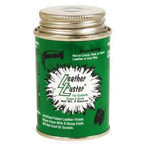 LeatherCareSupply.com Leather Luster Hi Gloss Brilliant Patent Leather Finish w/Applicator 4oz - BLACK
