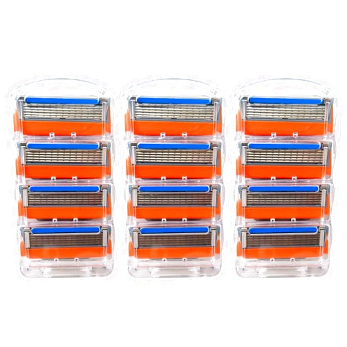 Extuch 12 Count Razor Blade Shaving Razor Blade Refills Replacement for Gillette Fusion 5