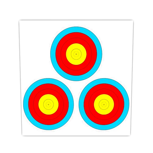 THREE ARCHERS 3 SPOT Vegas Targets Face 30pcs Archery Targets Official Vegas Paper Indoor & Outdoor