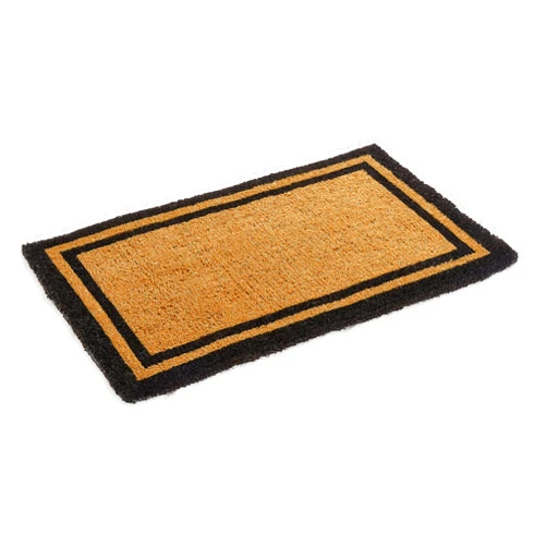 Kempf Natural Coco Coir Outdoor Doormats with Black Border Keep Your House/Office Clean - Welcome Guests with Outdoor Heavy Duty Doormats (24