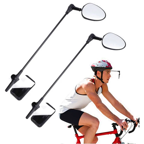 Accmor 2 Pack Bike Helmet Mirror, 360 Degree Adjustable Lightweight Bicycle Cycling Rear View Helmet Mirror for Cycling, Cycling Accessories