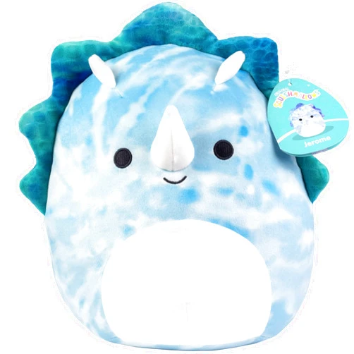 Squishmallows Original 10-Inch Jerome The Triceratops - Official Jazwares Plush - Collectible Soft & Squishy Dinosaur Stuffed Animal Toy - Add to Your Squad - Gift for Kids, Girls & Boys