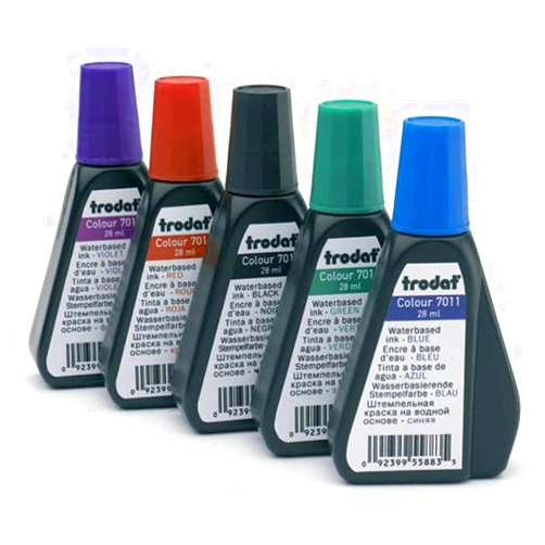 Trodat 5 color water based Re-fill Ink for self inking Ideal/Trodat Stamps & stamp pads