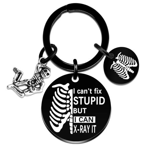 Wrpixe Xray Tech Gifts Radiology Gifts for Women Men Rad Tech Gift for Students Rad Technology Week Funny X Ray Keychain Mri Technology Gift for Techies Nurse Student Essentials