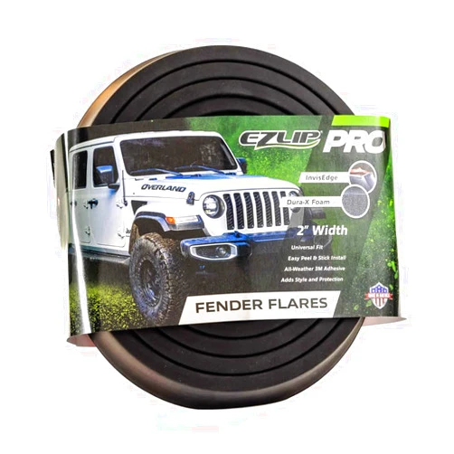 EZ Lip EZ Flares XL - Fender Flares PRO – Original EZ Lip Offroad Universal Flexible Foam Rubber 2-Inch Fender Extension
