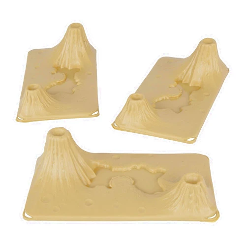 Tim Mee Toy TimMee Volcanic Terrain - 3pc Tan Plastic Playset Accessory USA Made