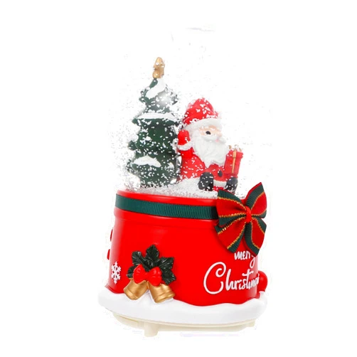 NOALED 1 Stück Kristallkugel Geschenk Dekor Weihnachtsschmuck Leuchtende Musikkugel Spieluhr Schmücken Weihnachten Schneekugeln Cartoon-Design Kristallkugel Desktop-Verzierung Kinderzubehör Haushaltsharz