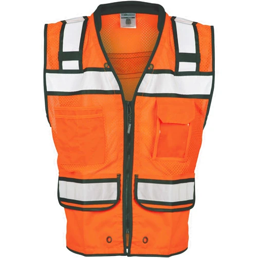 ML Kishigo High Performance Surveyors Zipper Vest S Orange