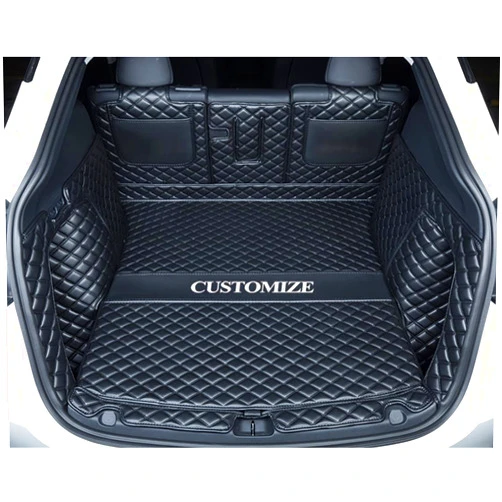 Worth-Mats Trunk Liner Cargo Mats Custom for BMW-Tesla-Mercedes-Honda-Lexus 95% Car Models Car Trunk Mats All Weather, Full Coverage Protective -Black with Black Stitching