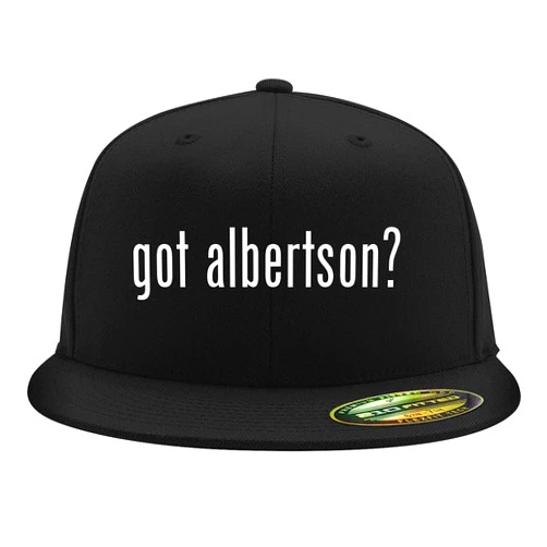 BH Cool Designs got albertson? - Flexfit 6210 Structured Flat Bill Fitted Hat | Trendy Baseball Cap for Men and Women | Snapback Closure