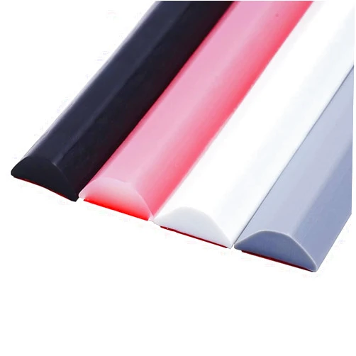 LIANXUN Shower Tray Sealing Strip Collapsible Shower Water Dam, Shower Water Guard Blocker Retention System Dry And Wet Separation For Bathroom Kitchen Countertop Sink(Black,7m/275 inch)