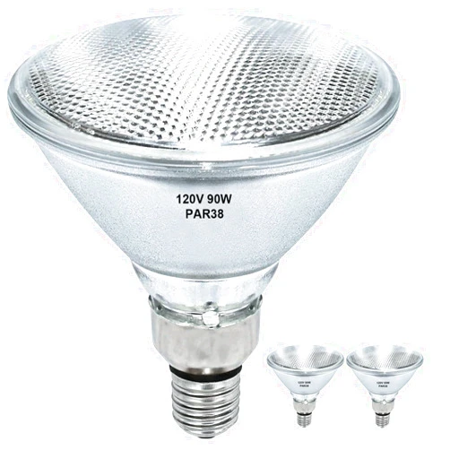 RAGFOZ Par38 Halogen Flood Light Bulb 90W 120V, 2Pcs Outdoor PAR38 90W Light Bulbs,Dimmable, E26 Medium Base, Warm White, High Output Reflector Flood Lights for Indoor and Outdoor