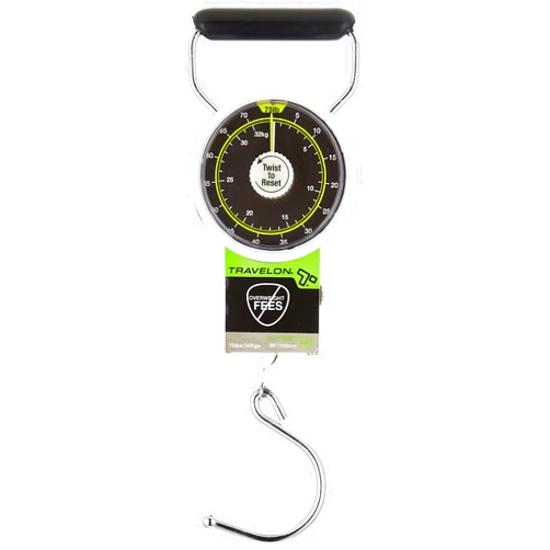 Travelon Stop & Lock Luggage Scale, Black, One Size