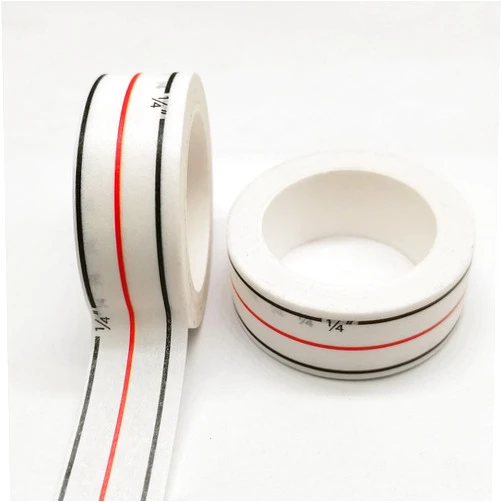 HONEYSEW Diagonal Seam Tapes Sewing Basting Tape for Sewing Straight Diagonal Seams Instruction Tool Seamingly Accurate Seam Guide for Sewing Machines (2 Rolls)
