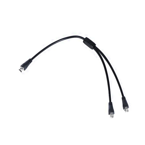Supmory F Type Coax Cable Splitter F Male to F Dual Male Cable 75Ohm for Cable Connection, TV, Satellite Receiver (with 3 F Male to F Female adapters) 1 Pack