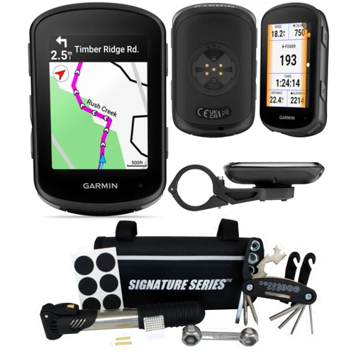Certified Brands Garmin Edge 540 Compact GPS Cycling Handheld Computer with Naviation and Signature Series Bike Kit