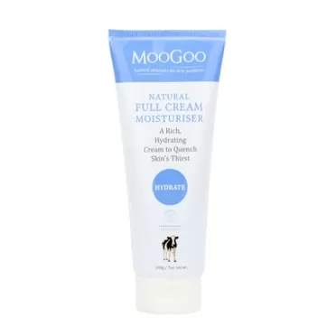 MooGoo Natural Full Cream Moisturizer - Ultra-Hydrating Repair for Dry, Itchy, Sensitive Skin - Cruelty Free Mens and Womens Moisturizing for Face and Body, 200g