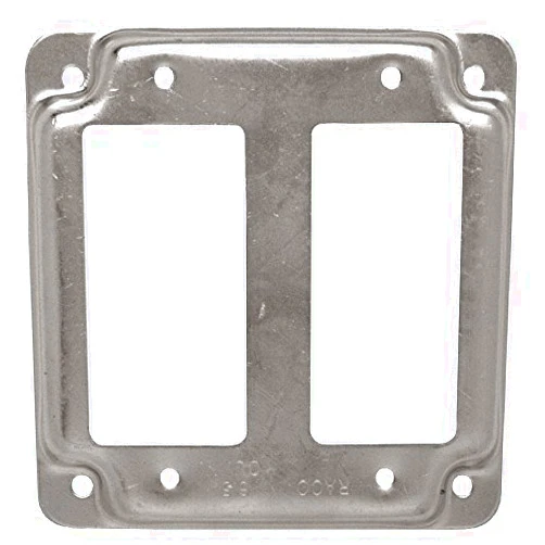 CAI - RACO RACO Galvanized Steel Electrical Box Cover, Box Type: Square, Number of Gangs: 2, 4