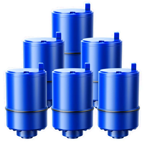 ISingo 6 Pack RF9999 Faucet Mount Replacement Filter For ALL PUR/PUR PLUS Faucet Filtration Systems, 3-in-1 Powerful & Natural Mineral Filtration, Lead Removal, 18-Month Value, Blue, *NSF Certified