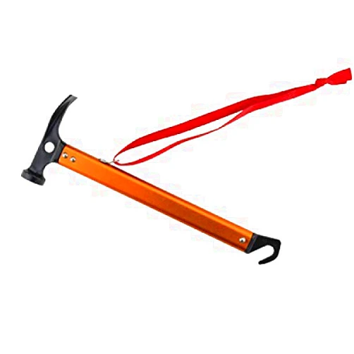 Sutekus Peg Hammer Tent Stake Hammer Wedge Hammer Camping Hammer Lightweight Tent Stake Remover For Outdoor Mountaineering Tourism Camping (Orange)