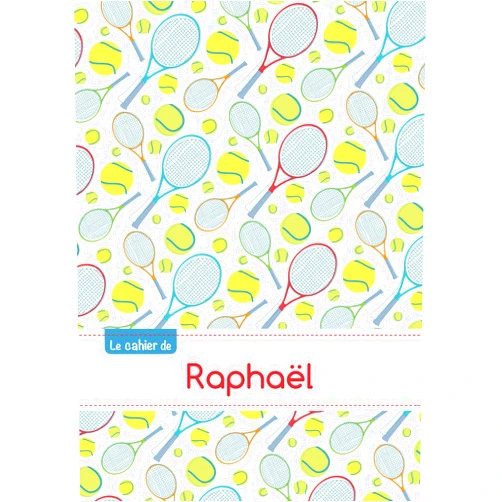 French Edition by Collectif (Author) CAHIER RAPHAEL BLANC,96P,A5 TENNIS