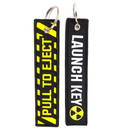 x xotic tech 2pcs Keychain Tag with Key Ring for Motorcycles, Cars, Backpack, Keys Tag Lock Luggage Embroidered Accessory