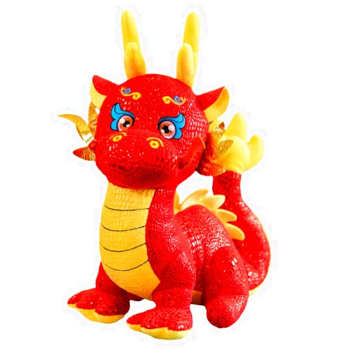 Alipis Chinese Dragon Plush Stuffed Animal 2024 Zodiac Dragon Doll Cartoon Plush Dragon Figurine Dragon Mascot Pillow 2024 Year of The Dragon for Lunar New Year Spring Festival 24cm