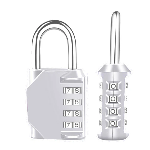 Mongather 2 Pack Combination Lock, Resettable Password,4 Digit Combination Padlock for Backpack,Sports,School Gym Locker,Fence Gate,Toolbox (Silver)