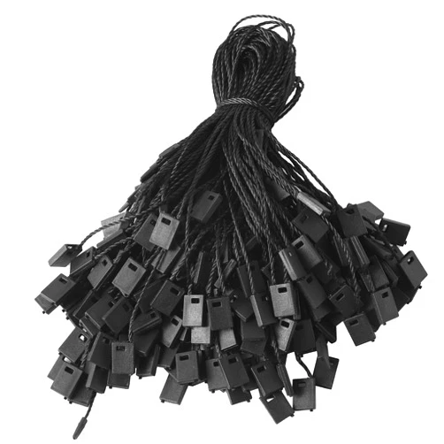 Tangyinrd 7 Inch 1000Pcs Black Nylon Hang Tag String Snap Lock Pin Loop Fastener Hook Ties Tag Strings, Easy and Fast to Attach