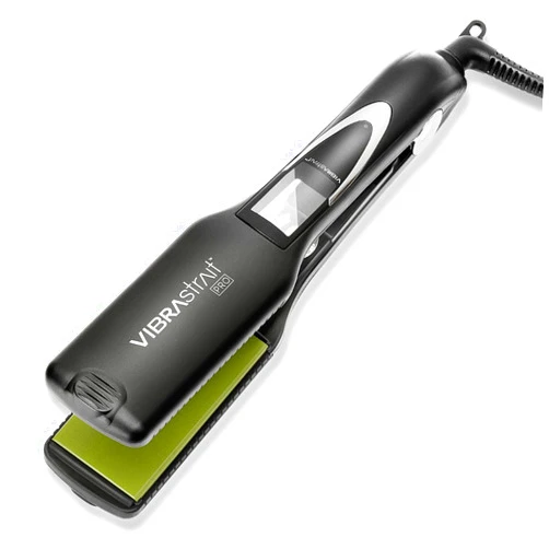 VibraStrait Pro Vibrating Ceramic Tourmaline Ionic Flat Iron, 1.75-inch - Fast, Frizz-Free Ceramic Hair Straightener with Easy, Gentle Glide for Waves, Curls, Smooth Hair - Professional Styling Tools