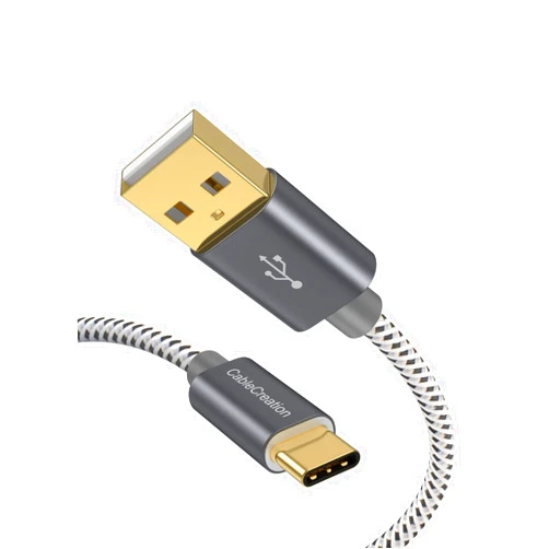 CableCreation USB C Cable 10FT USB A to USB C Cable Braided USB to C Cable Fast Charging Cable 3A 480Mbps Data Compatible with MacBook Air Chromebook Pixel Galaxy S22 S21 S10, etc 3M Space Gray