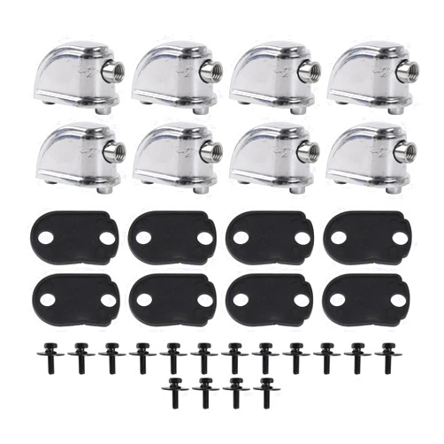 Yibuy 8 Pieces Snare Drum Lugs 1.02 Inches Hole Spacing for Percussion Accessories