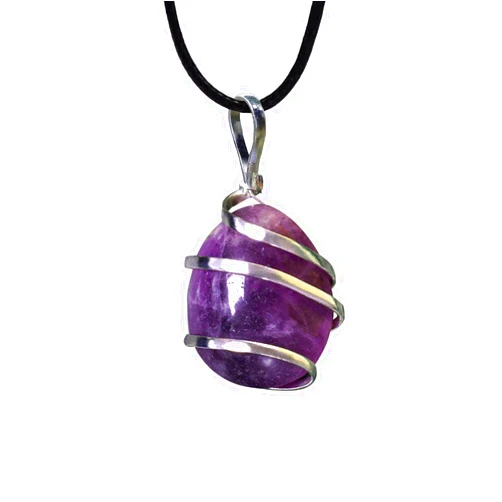 Ayana Wellness AYANA - Amethyst Necklace, Tumbled Shaped, Healing Crystal for Balance, Calm, Third Eye Chakra, and Pisces Zodiac Alignment