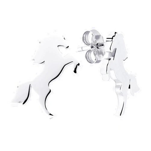 Wilhelmina Collective Horse Fashion Earrings in Sterling Silver - Style Charm Jewelry