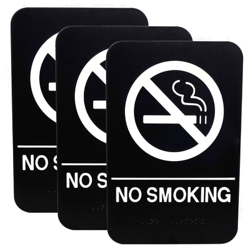 Excello Global Products Plastic Sign: Easy to Mount with Braille (ADA Compliant), Great for Business - 6