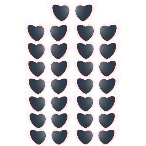 Flutesan 15 Pairs Heart-Shaped Sunglasses - Stylish and Fun Bachelorette & Valentine's Day Party Accessories for Womens