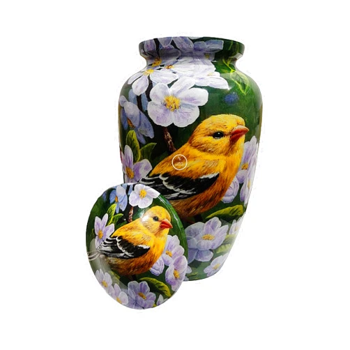 A-F LUXURY HANDICRAFTS Bird Design Urns - Elegant Cremation Urns for Avian Enthusiasts Memorial Cremation Urns for Human Ashes up to 200 lbs with Velvet Bag Cat, Dog, animal by A-F Luxury Handicraft