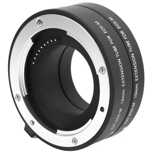 Walfront Auto Focus Macro Extension Tube Set 10mm 16mm Autofocus Closeup Adapter Ring Compatible with EFM Mount Camera