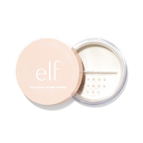 e.l.f. Halo Glow Setting Powder, Silky, Weightless, Blurring, Smooths, Minimizes Pores and Fine Lines, Creates Soft Focus Effect, Light, Semi-Matte Finish, 0.24 Oz