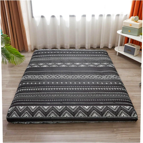EFELIM Futon Mattress Cover King Queen Full Size, Printed Japanese Floor Mattress Futon Cover RV Mattress futon Slipcovers with Zipper Washable (Morocco,Queen:150x200cm/59x78in)
