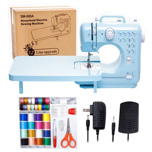 Eisewboa Portable Sewing Machine for Beginners with Sewing Table Mini Small Sewing Machine for Adult and Kids Ages 8-12 Easy Sewing with Foot Pedel 12 Built-in Stitches with Bobbins with 40 Pcs Sewing Kit