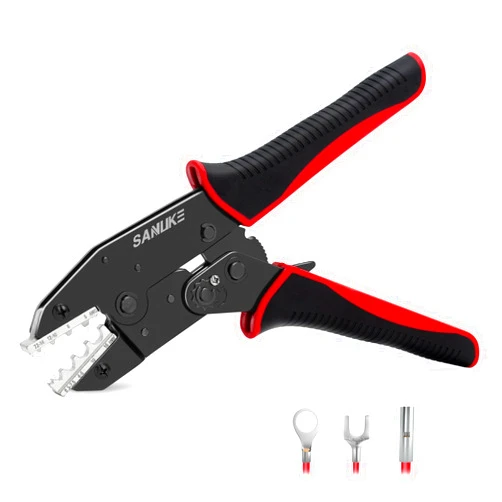 Sanuke Crimping Tool For Non-Insulated Wire Connectors-AWG 22-6 Ratcheting Wire Terminal Crimper-Electrical Crimping Tool for Non-Insulated Connectors