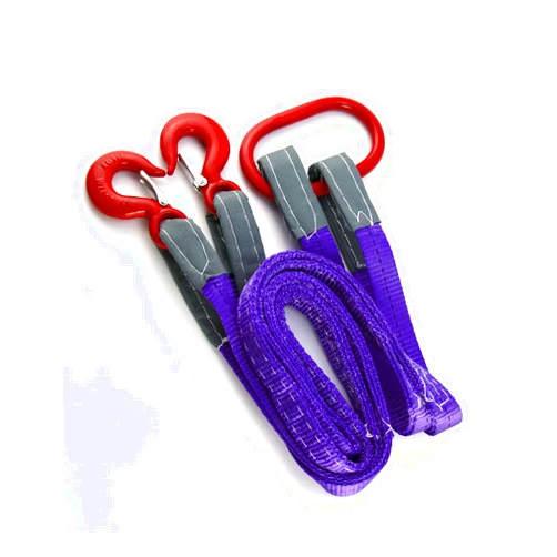 QWORK Heavy Duty Two Leg Bridle Web Sling, 4.92Ft 4409lb Capacity Steel Sling