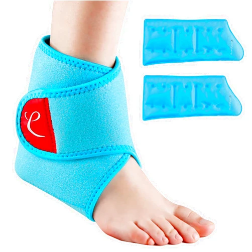 Comfytemp Ankle Ice Pack Wrap Brace for Swelling, Foot Pain Relief, 2 Gel Ice Packs for Injuries Reusable, FSA HSA Approved, Ice Bag Hot Cold Compression for Plantar Fasciitis, Men Women Surgery Gift