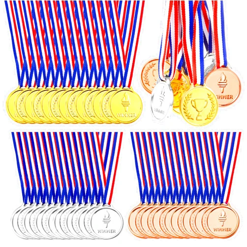 Pllieay Winner Medals Gold Silver and Bronze Medals for Party Decoration and Awards
