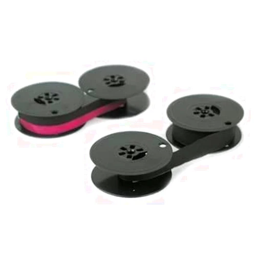 Around The Office Typewriter Ribbon for Royal Quiet Deluxe Twin Spool Portable Combo Pack of 1 All Black and 1 Black and Red