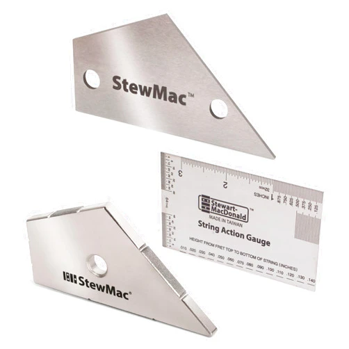 StewMac Precision Fret Tool Trio, Imperial – String Action Gauge, Fret Rocker, Fret Kisser for Guitar Setup & Repair