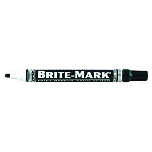 Tools Supply BRITE-MARK Medium Tip Paint Marker, Black, Model: 84002, Tools & Hardware store